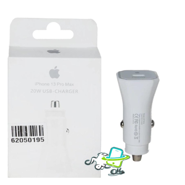 شارژر فندکی فست PD تک پورت برند APPLE مدل AP1314 20w-سفید